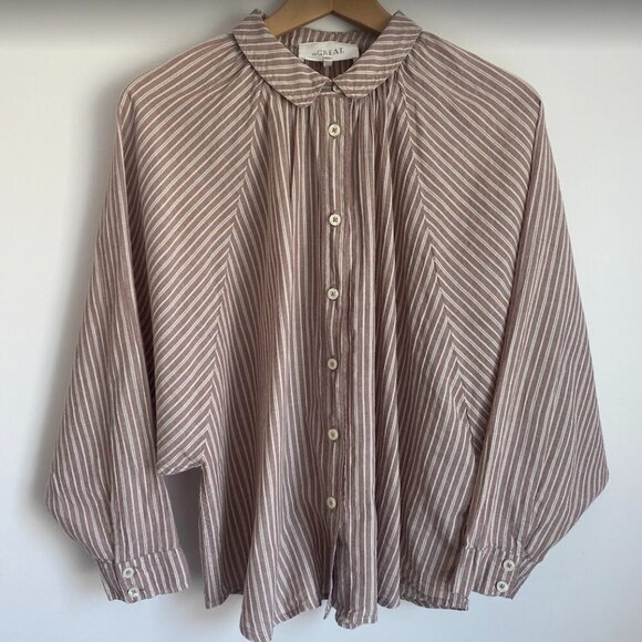 THE GREAT. Tops - THE GREAT. Beautiful Striped 100% Cotton Shirt Size M